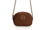 Lucky Bees 1298 Bolso Bandolera Tostado, Mujer, Elegante y Versátil, Polipiel, L 20 x A 7 x H 15 cm